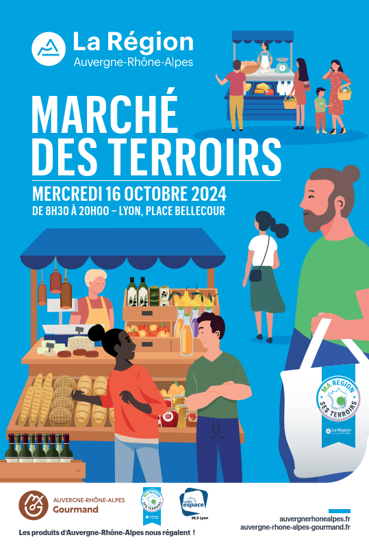 Marché des terroirs place Bellecour à Lyon