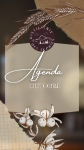 L’Agenda d’octobre de la Distillerie des Scories